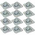 Boxer Tools HD Recessed D Ring Trailer Floor Mount, Zinc Plated, Bolt-On Anchor - Square 4 Inch, 12PK 21411/ FH21-41